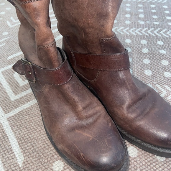 Frye brown ankle moto boot - Picture 8 of 10